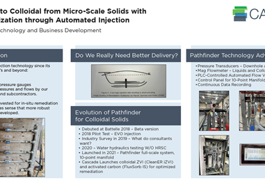 Battelle 2022 Poster - The Transition to Colloidal from Micro-Scale Solids with Further Optimization through Automated Injection
