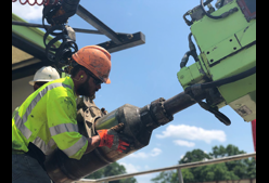 A drill rig operator