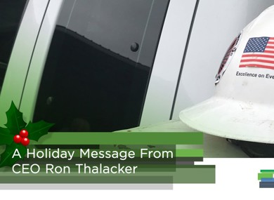 Holiday Message From CEO Ron Thalacker