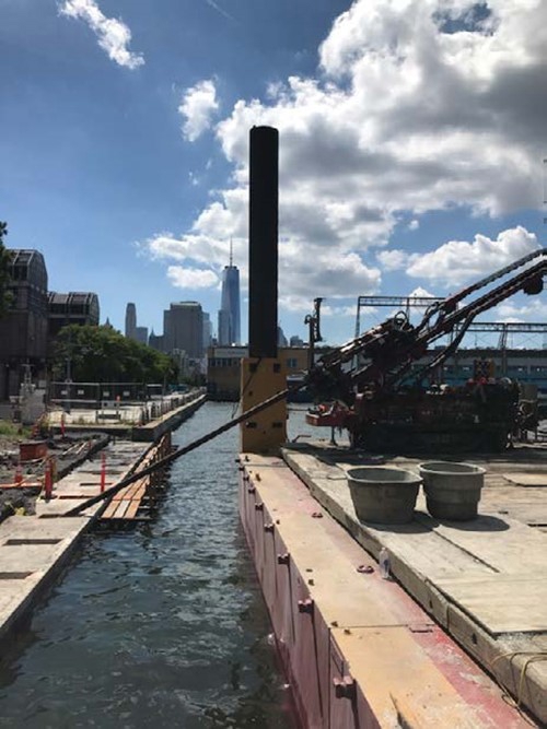 Project Highlight Sonic Drilling from a Barge to Install Geotechnical