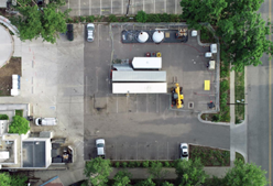 an aerial view of a remediation site