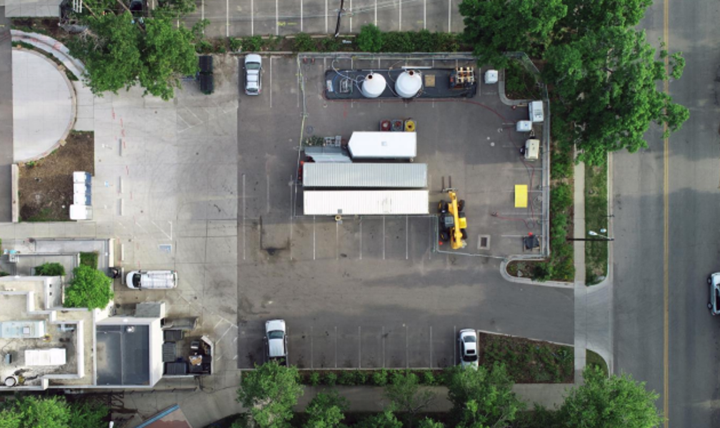 an aerial view of a remediation site