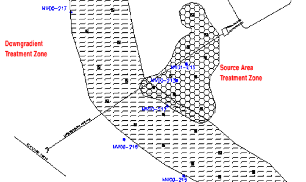 A wellfield map