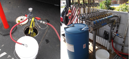Photos of an injection project