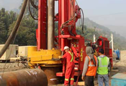 a dual rotary drill rig