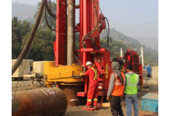 a dual rotary drill rig