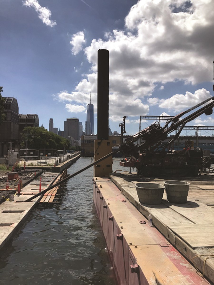 Sonic from Barge Shortens Geotechnical Tieback Project