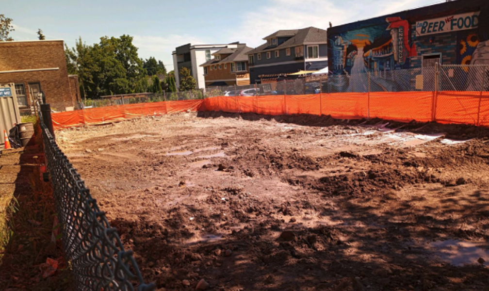 A photo of a remediation site
