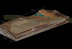 A 3D model of a target treatment zone
